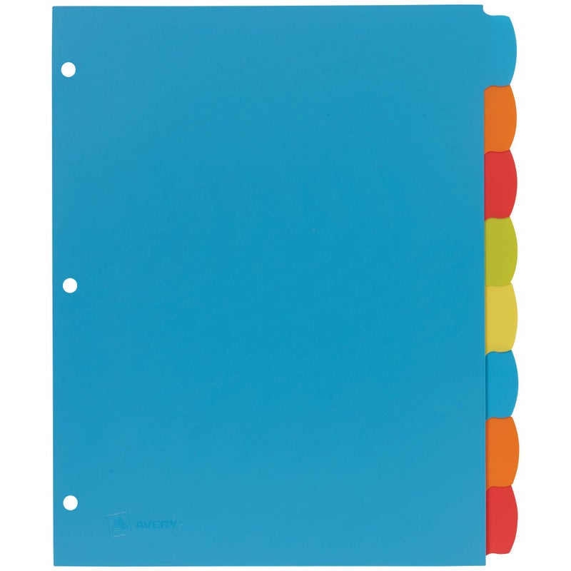 Avery Big Tab Write & Erase Durable Plastic Dividers, 8-Tab Set, Multicolor Brights, 3 Sets (21210) - Image 4